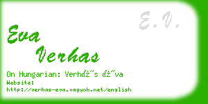 eva verhas business card